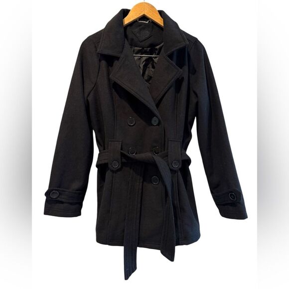 JOUJOU Double Breasted Long Sleeve Winter Pea Coat Jacket Size XL - Picture 1 of 11